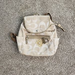 Canvas Coach bagpack purse